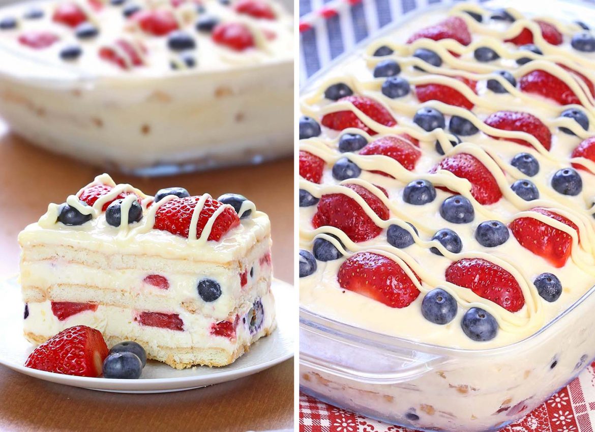 No Bake Berry Icebox Cake – Delish Club