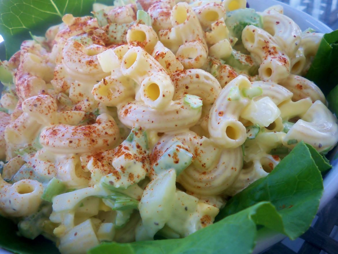 amish macaroni salad with sweetened condensed milk