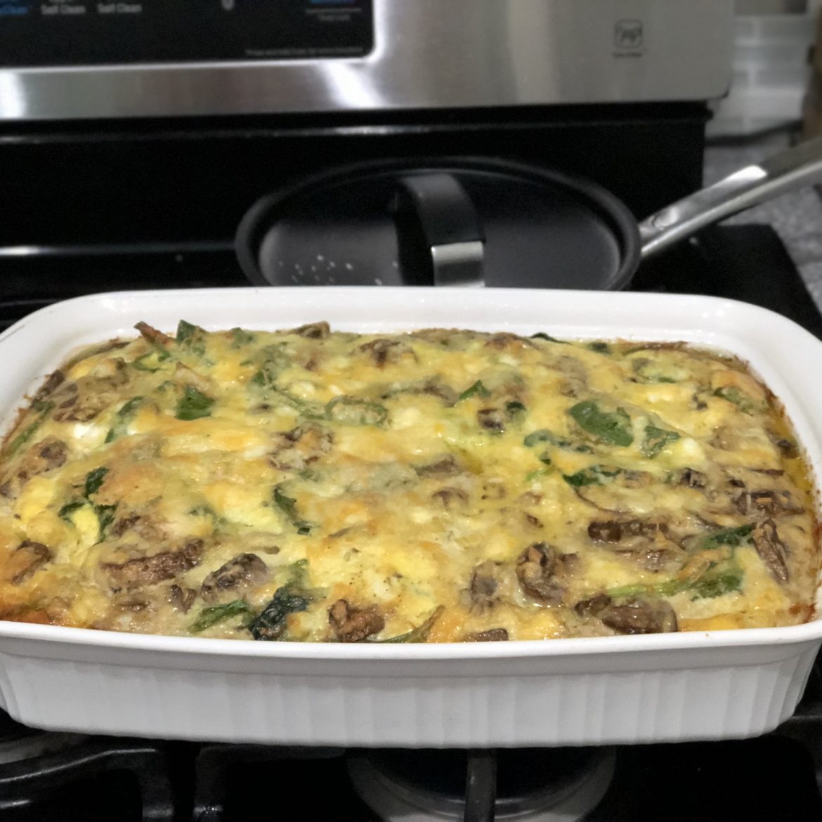 Spinach and Mushroom Egg Casserole Delish Club