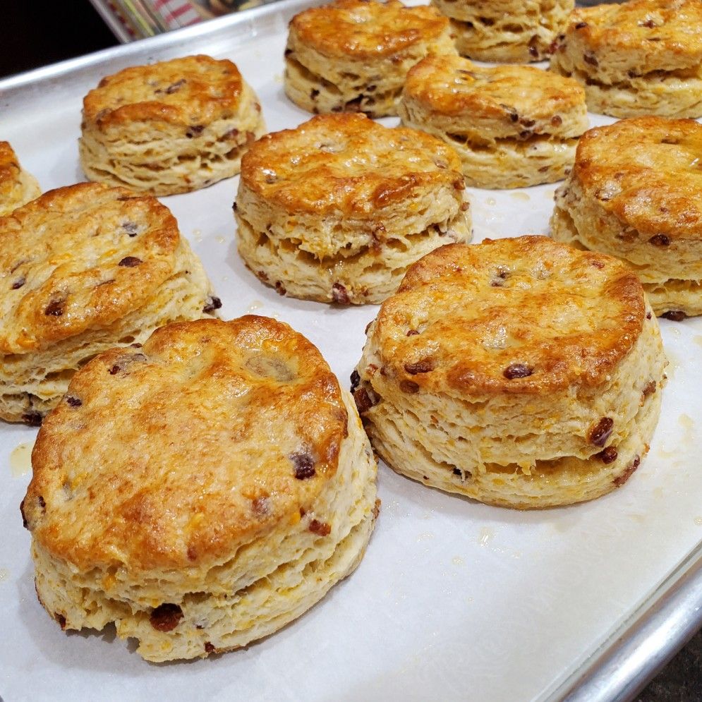 MAPLE BACON CHEDDAR BISCUITS