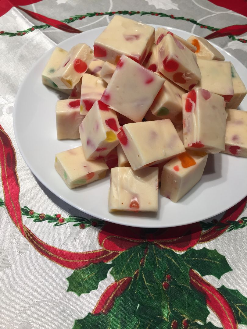 Easy Christmas Gumdrop Nougat Candy Delish Club