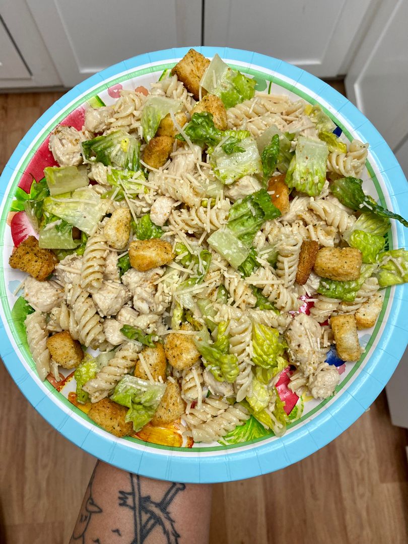 Chicken Caesar Pasta Salad Delish Club