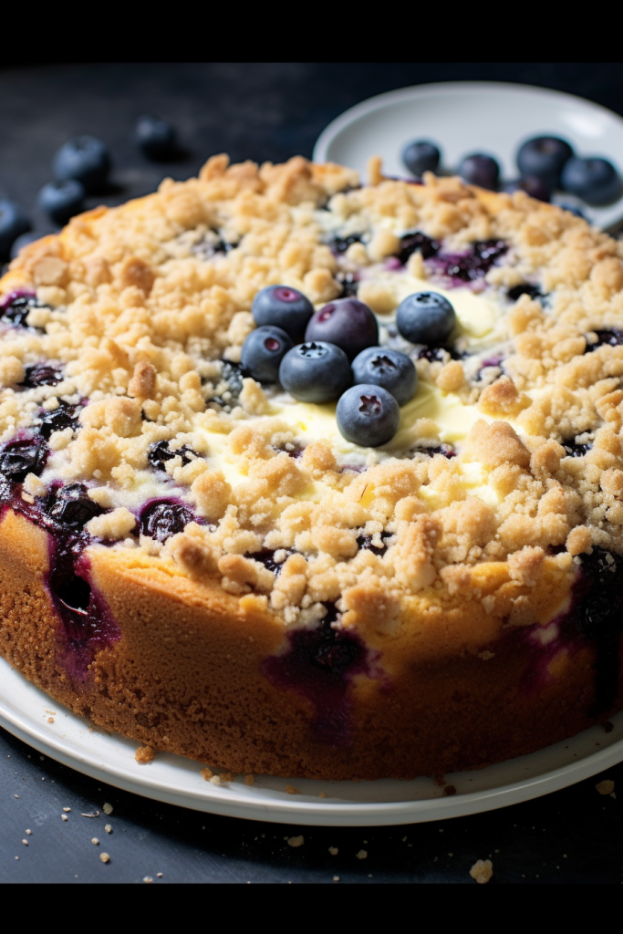 Blueberry Cream Cheese Coffee Cake • Delish Club